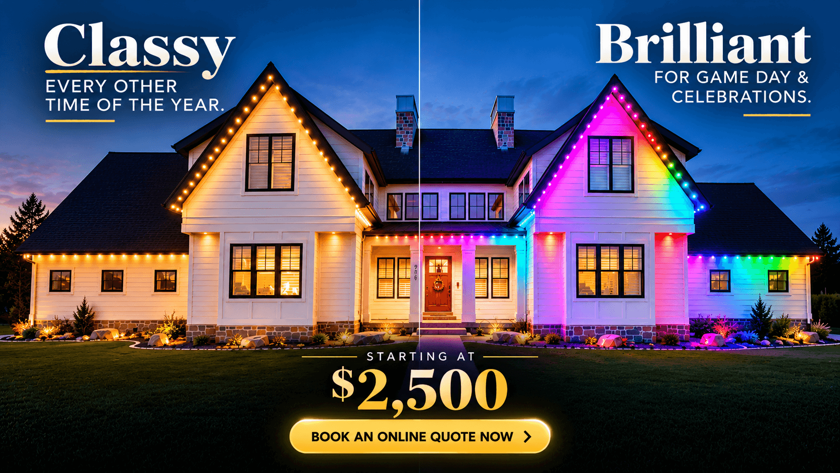 Classy every other time of the year, brilliant for game day and celebrations. Starting at $2,500.